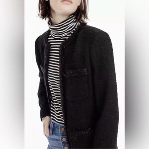 J Crew Long Lady Jacket with sparkly trim